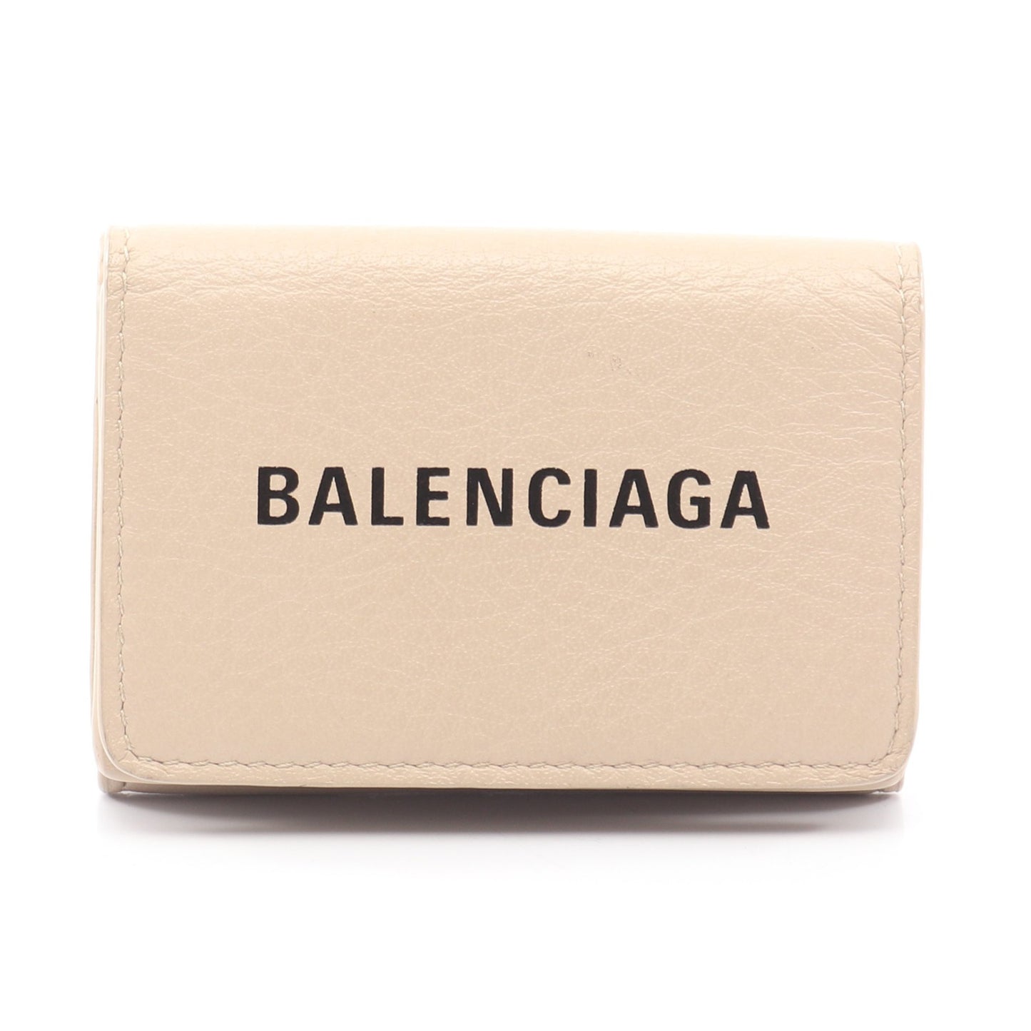 EVERYDAY MINI WALLET 三つ折り財布 レザー ベージュ バレンシアガ 財布・小物 BALENCIAGA
