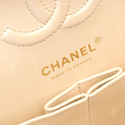 マトラッセ Wフラップ Wチェーンショルダーバッグ キャビアスキン シャンパンゴールド ゴールド金具 シャネル バッグ CHANEL