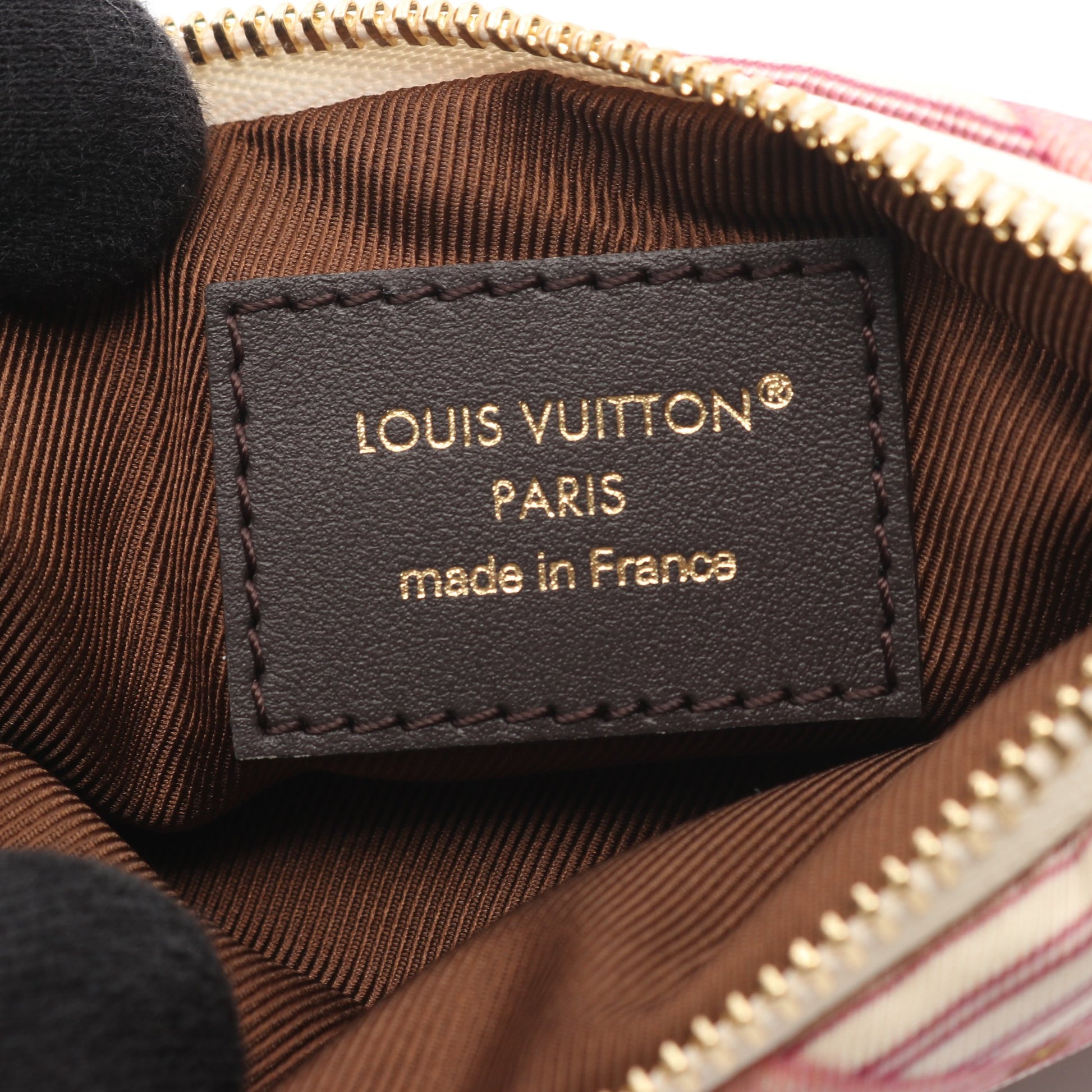 ポシェット クレS キーリング付き ポーチ ファブリック ベージュ ピンク オフホワイト ルイヴィトン 財布・小物 LOUIS VUITTON