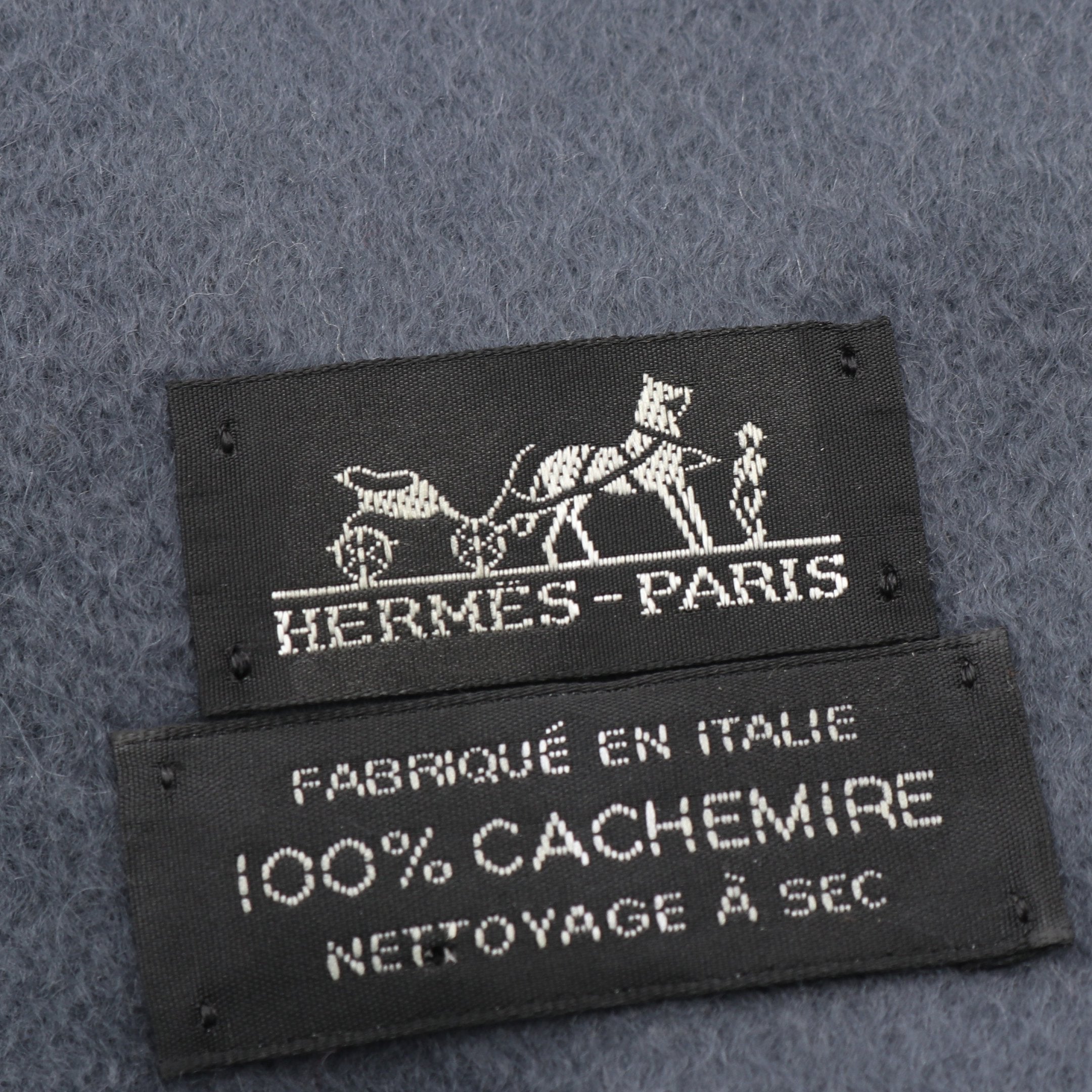 廃番　エルメス　カシミヤ100% H柄　大判ストール　グレー　美品 大判 ストール ショール カシミヤ グレー エルメス – RECLO
