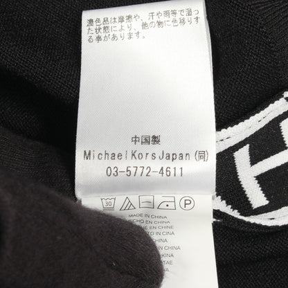 半袖パーカー サイドロゴ ニットワンピース レーヨン ナイロン ブラック ホワイト マイケルマイケルコース ワンピース MICHAEL MICHAEL KORS