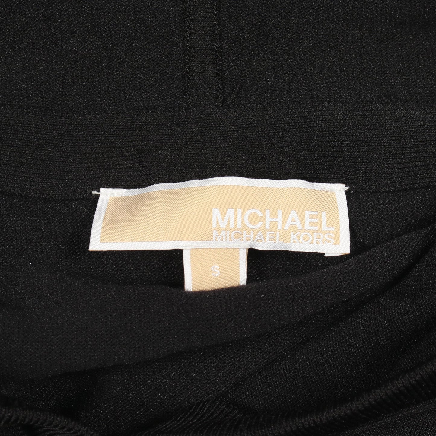 半袖パーカー サイドロゴ ニットワンピース レーヨン ナイロン ブラック ホワイト マイケルマイケルコース ワンピース MICHAEL MICHAEL KORS