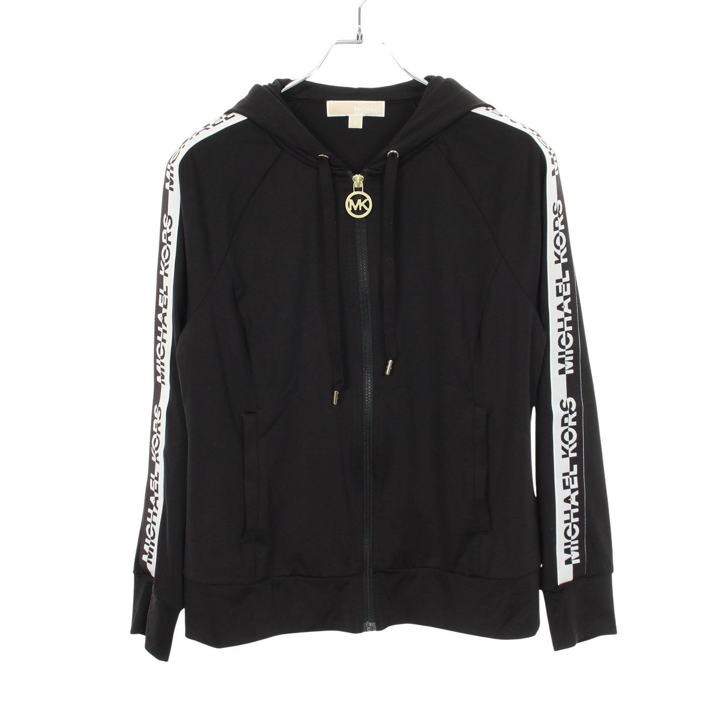 アームロゴ ジップアップパーカー ブラック マイケルマイケルコース トップス MICHAEL MICHAEL KORS