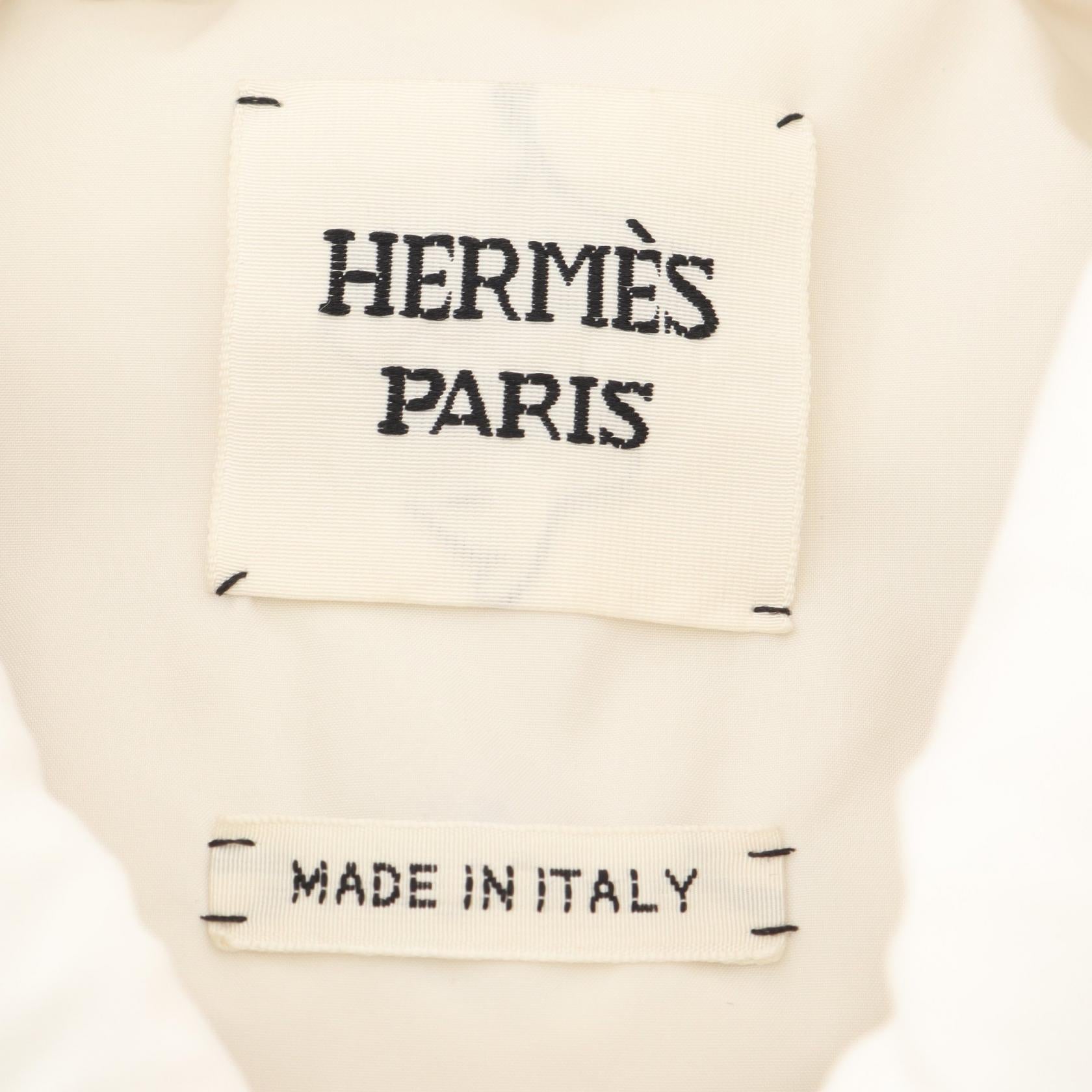 キルティング オーバーシャツ クルードセル ダウンジャケット ホワイト エルメス アウター HERMES