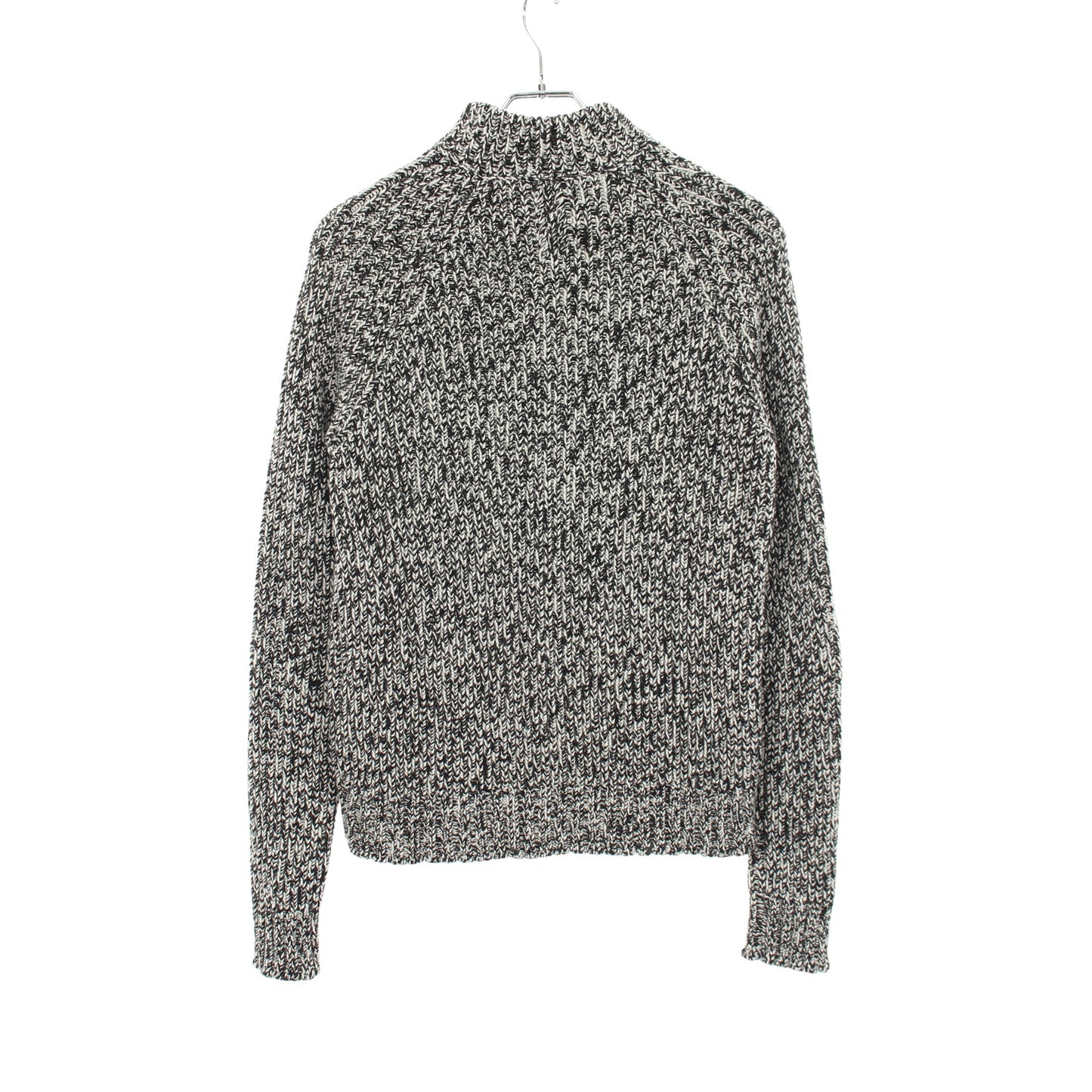 リブ ニット ウール ブラック ホワイト サンローランパリ トップス SAINT LAURENT PARIS