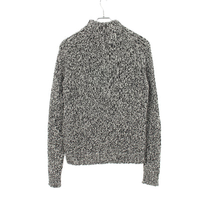 リブ ニット ウール ブラック ホワイト サンローランパリ トップス SAINT LAURENT PARIS