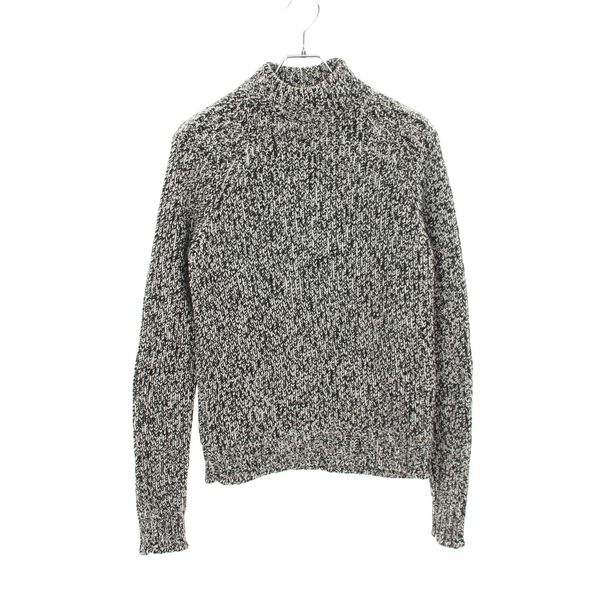リブ ニット ウール ブラック ホワイト サンローランパリ トップス SAINT LAURENT PARIS
