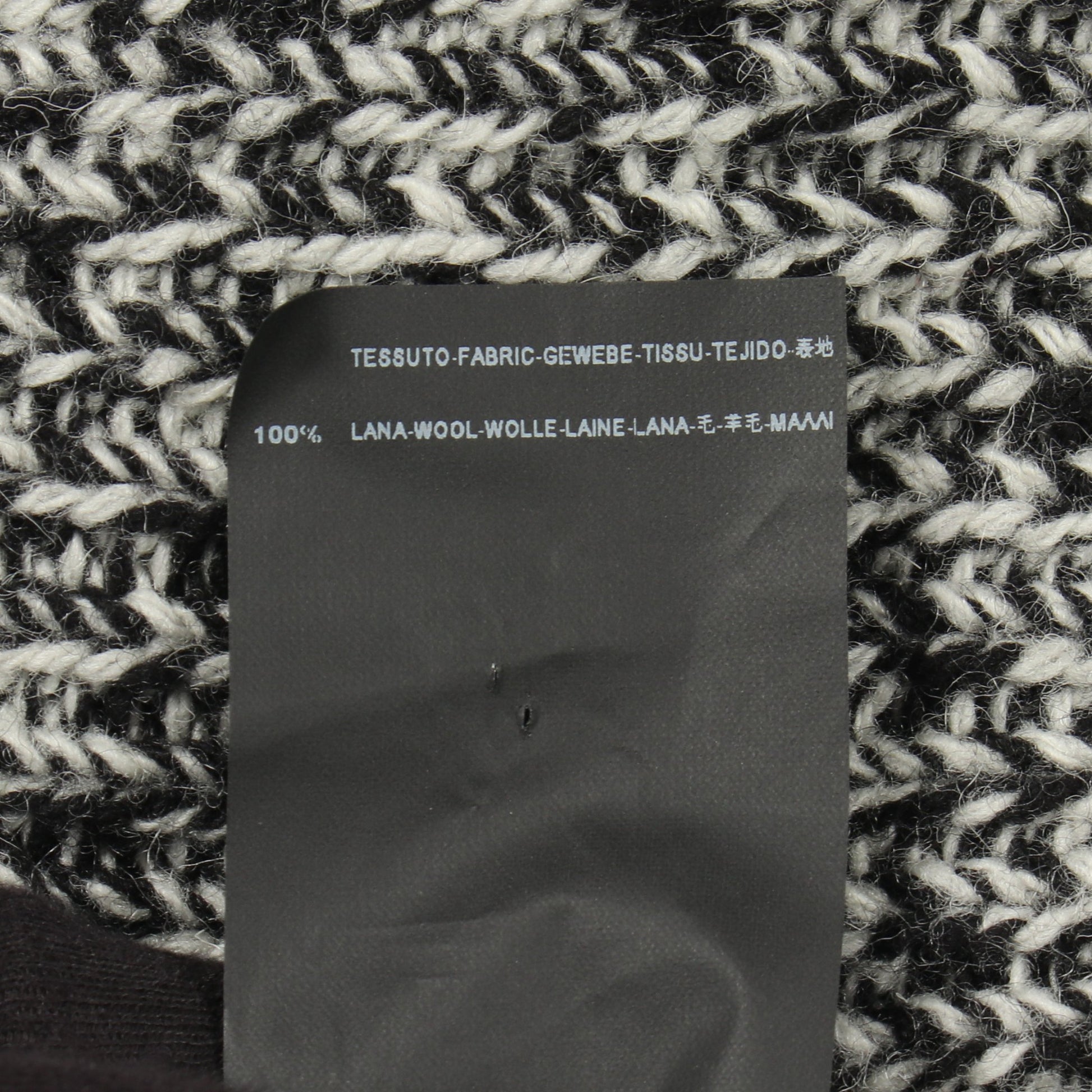 リブ ニット ウール ブラック ホワイト サンローランパリ トップス SAINT LAURENT PARIS