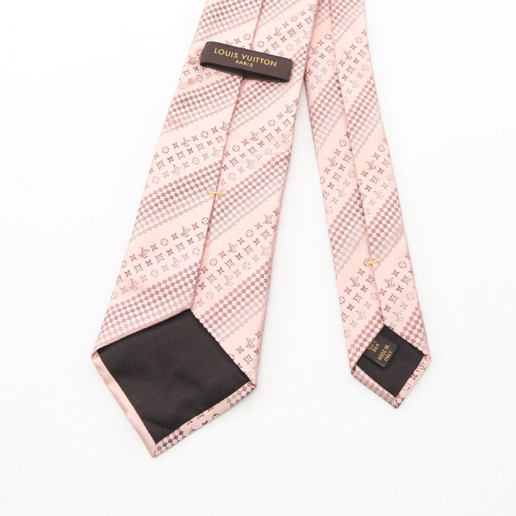 【本日限定】LOUIS VUITTON ルイヴィトン ネクタイ ピンクモノグラム LOUIS VUITTON ルイ ヴィトン シルク ピンク モノグラム ネクタイ