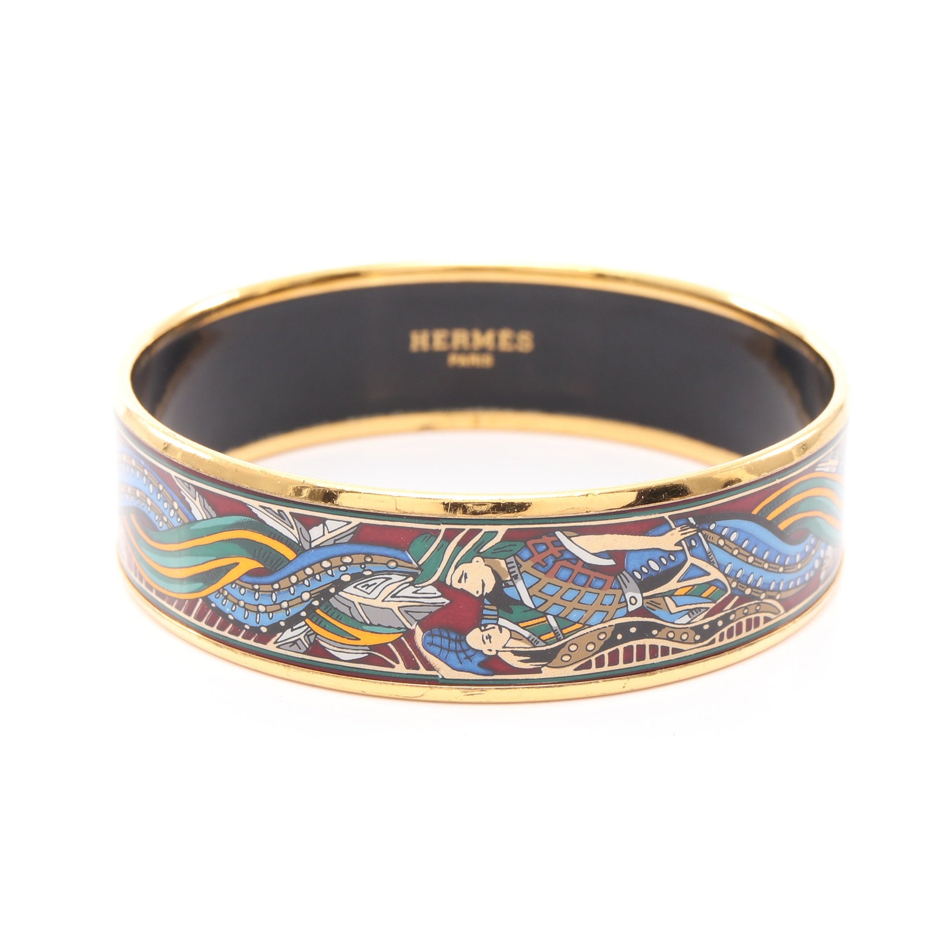 エマイユGM バングル GP 七宝 ゴールド マルチカラー エルメス アクセサリー HERMES