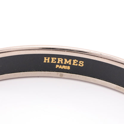 エマイユPM カレーシュ バングル 七宝 シルバー ブラック エルメス アクセサリー HERMES