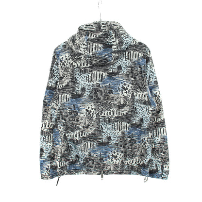 総柄 フード付き ジャケット ブルゾン ナイロン ブラック グレー ブルー バーバリー アウター BURBERRY