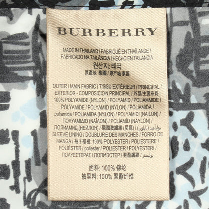 総柄 フード付き ジャケット ブルゾン ナイロン ブラック グレー ブルー バーバリー アウター BURBERRY