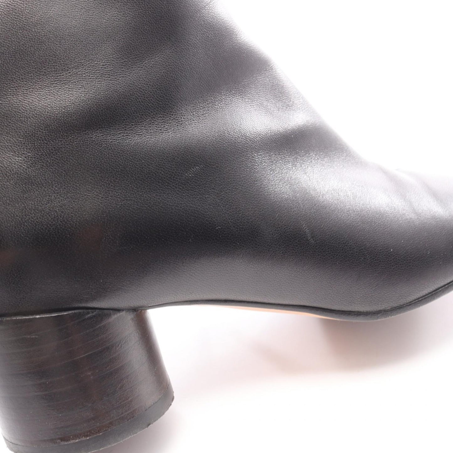 アナトミック ショート ブーツ レザー ブラック エムエムシックスメゾンマルジェラ シューズ MM6 MAISON MARGIELA
