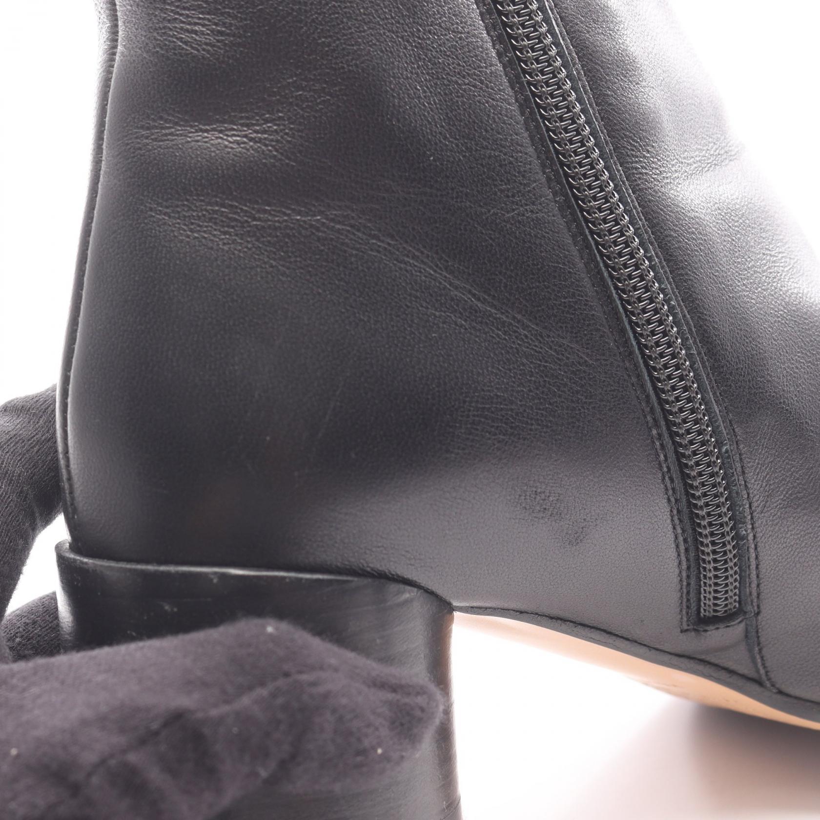アナトミック ショート ブーツ レザー ブラック エムエムシックスメゾンマルジェラ シューズ MM6 MAISON MARGIELA