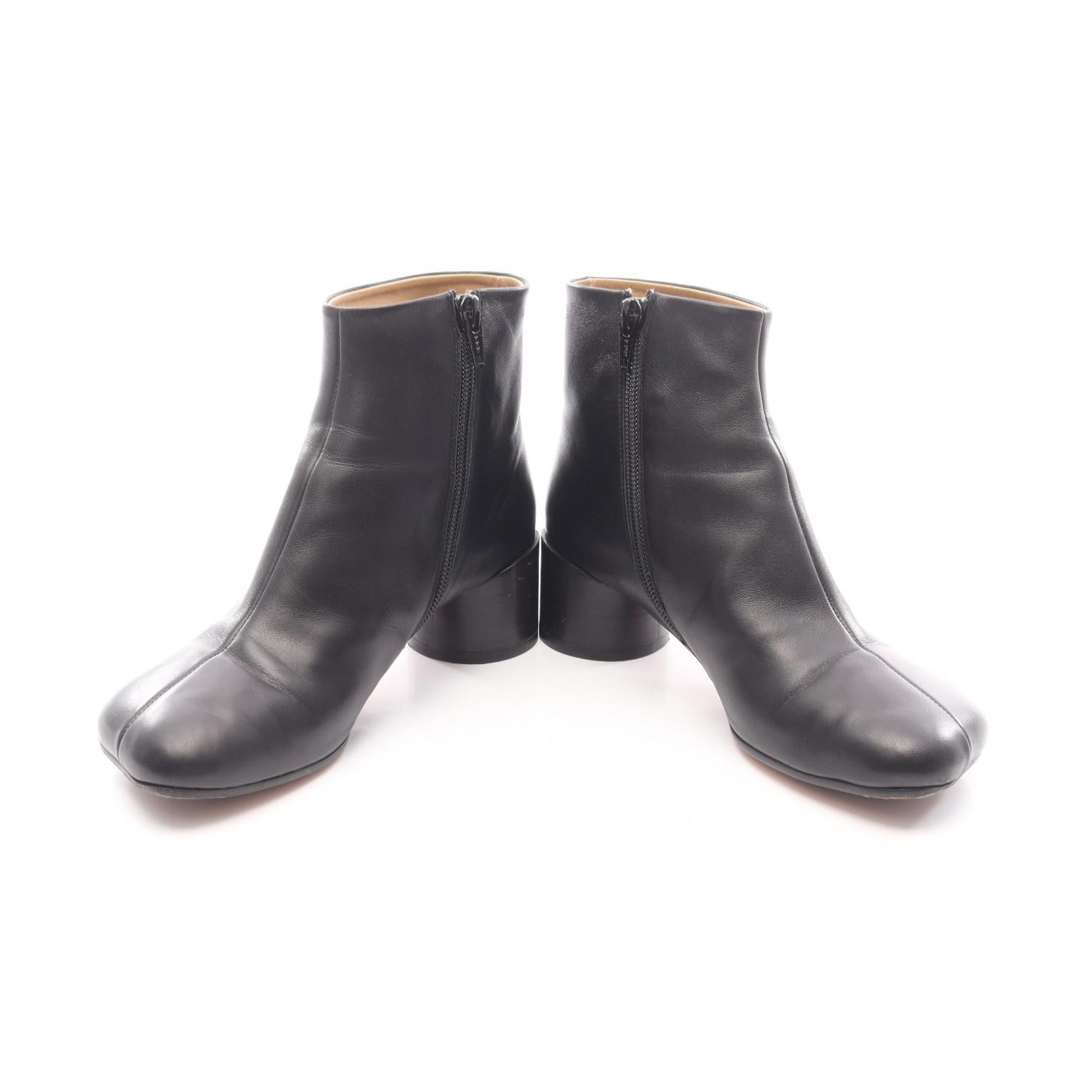 アナトミック ショート ブーツ レザー ブラック エムエムシックスメゾンマルジェラ シューズ MM6 MAISON MARGIELA