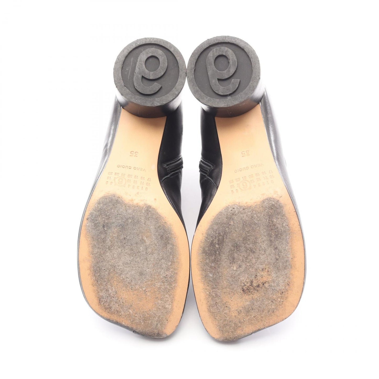 アナトミック ショート ブーツ レザー ブラック エムエムシックスメゾンマルジェラ シューズ MM6 MAISON MARGIELA
