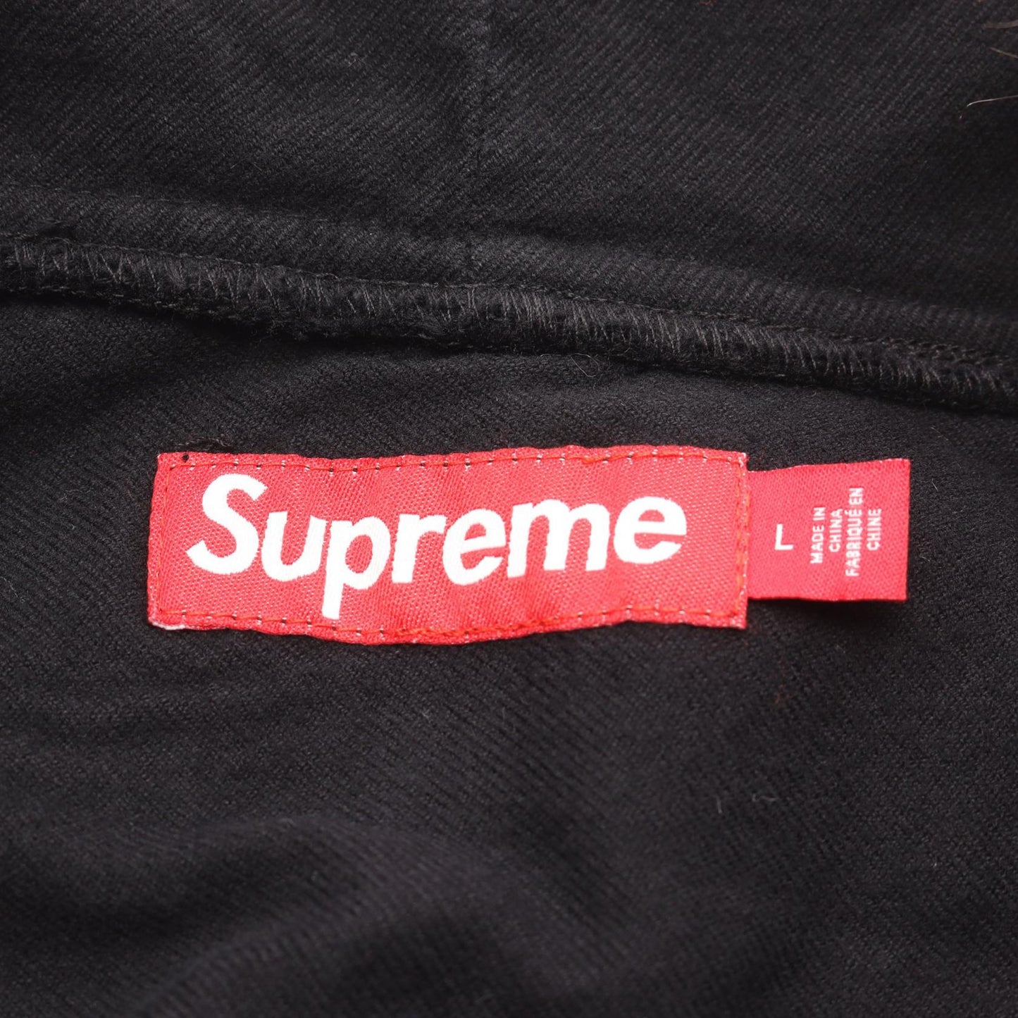 Fur Trim Flannel Hooded Shirt ファー フード付き 長袖 シャツ コットン ブラック シュプリーム トップス Supreme