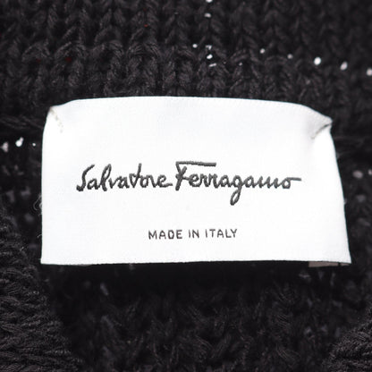 半袖 ニット シャツ コットン ブラック サルヴァトーレフェラガモ トップス Salvatore Ferragamo