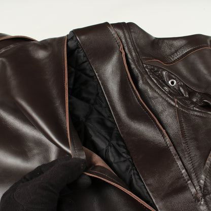 Leather Jacket レザージャケット レザー ダークブラウン サカイ アウター sacai
