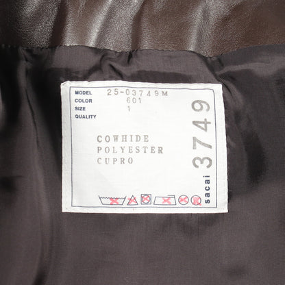 Leather Jacket レザージャケット レザー ダークブラウン サカイ アウター sacai