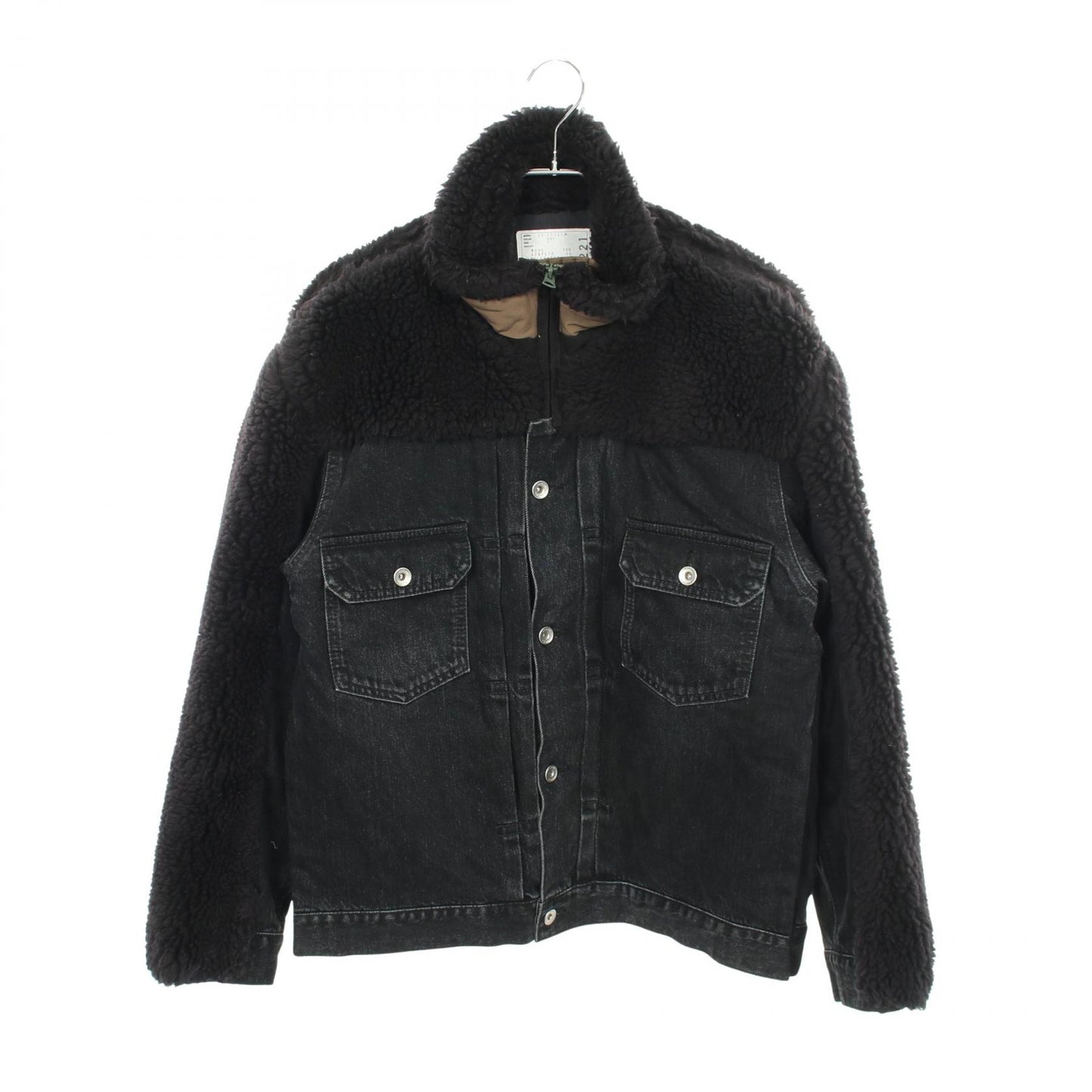 Faux Shearling Denim Blouson ボア 切替 ブルゾン ジャケット ウール ブラック サカイ アウター sacai