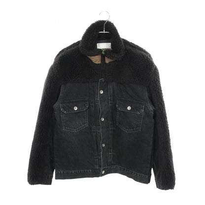 Faux Shearling Denim Blouson ボア 切替 ブルゾン ジャケット ウール ブラック サカイ アウター sacai