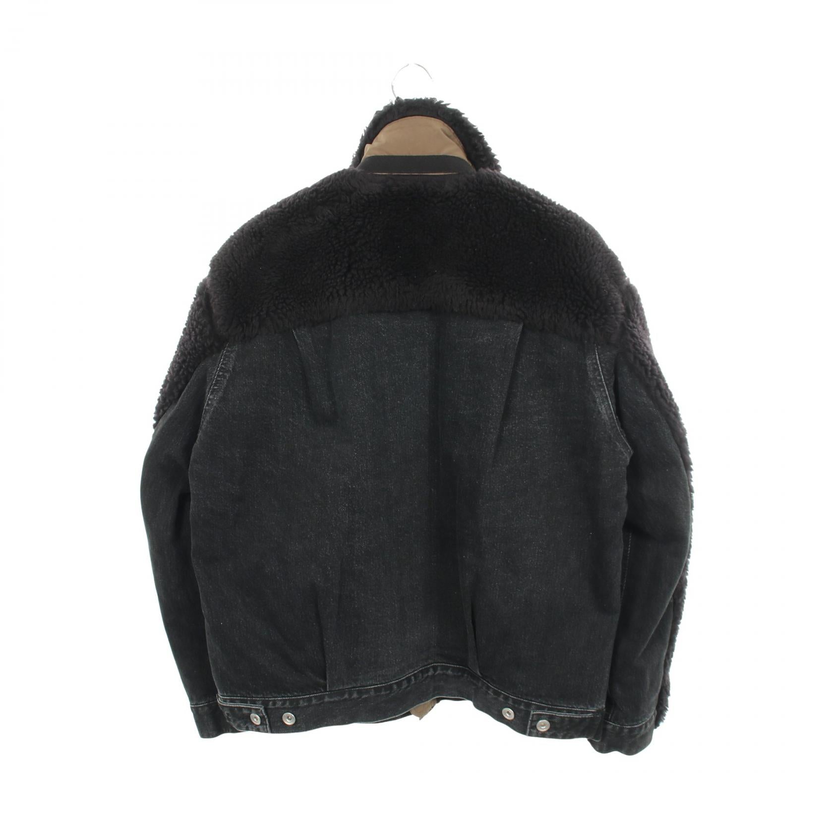 Faux Shearling Denim Blouson ボア 切替 ブルゾン ジャケット ウール ブラック サカイ アウター sacai