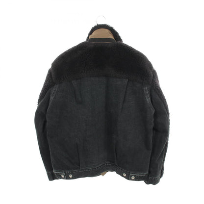 Faux Shearling Denim Blouson ボア 切替 ブルゾン ジャケット ウール ブラック サカイ アウター sacai