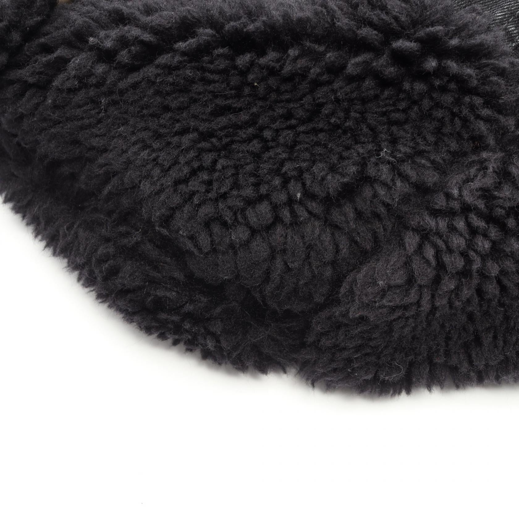 Faux Shearling Denim Blouson ボア 切替 ブルゾン ジャケット ウール ブラック サカイ アウター sacai