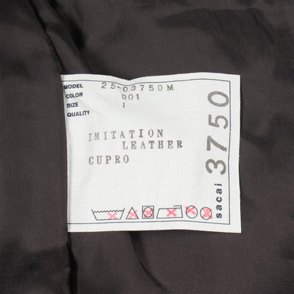 Faux Leather Pants パンツ フェイクレザー ブラック サカイ ボトムス sacai