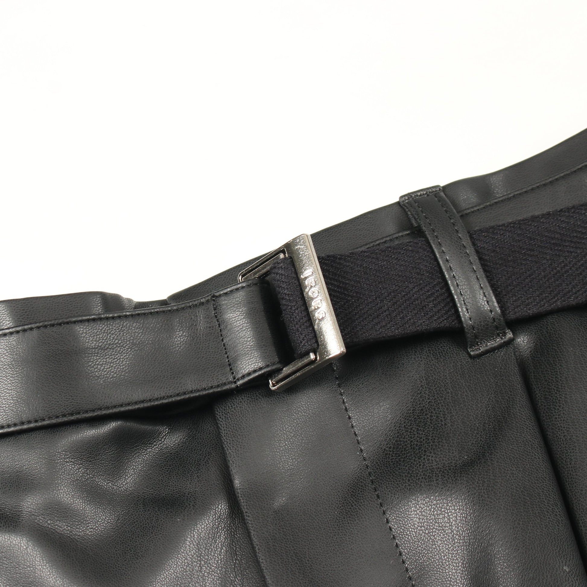Faux Leather Pants パンツ フェイクレザー ブラック サカイ ボトムス sacai
