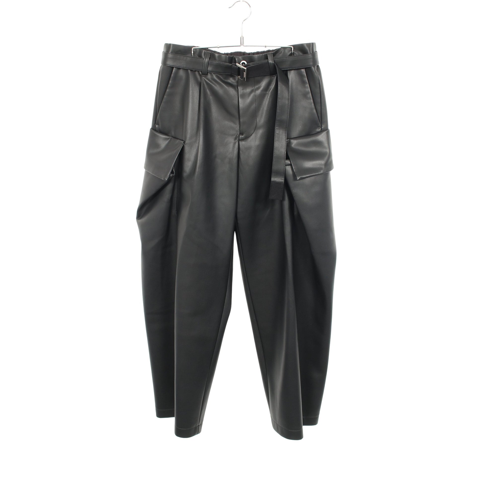 Faux Leather Pants パンツ フェイクレザー ブラック サカイ ボトムス sacai