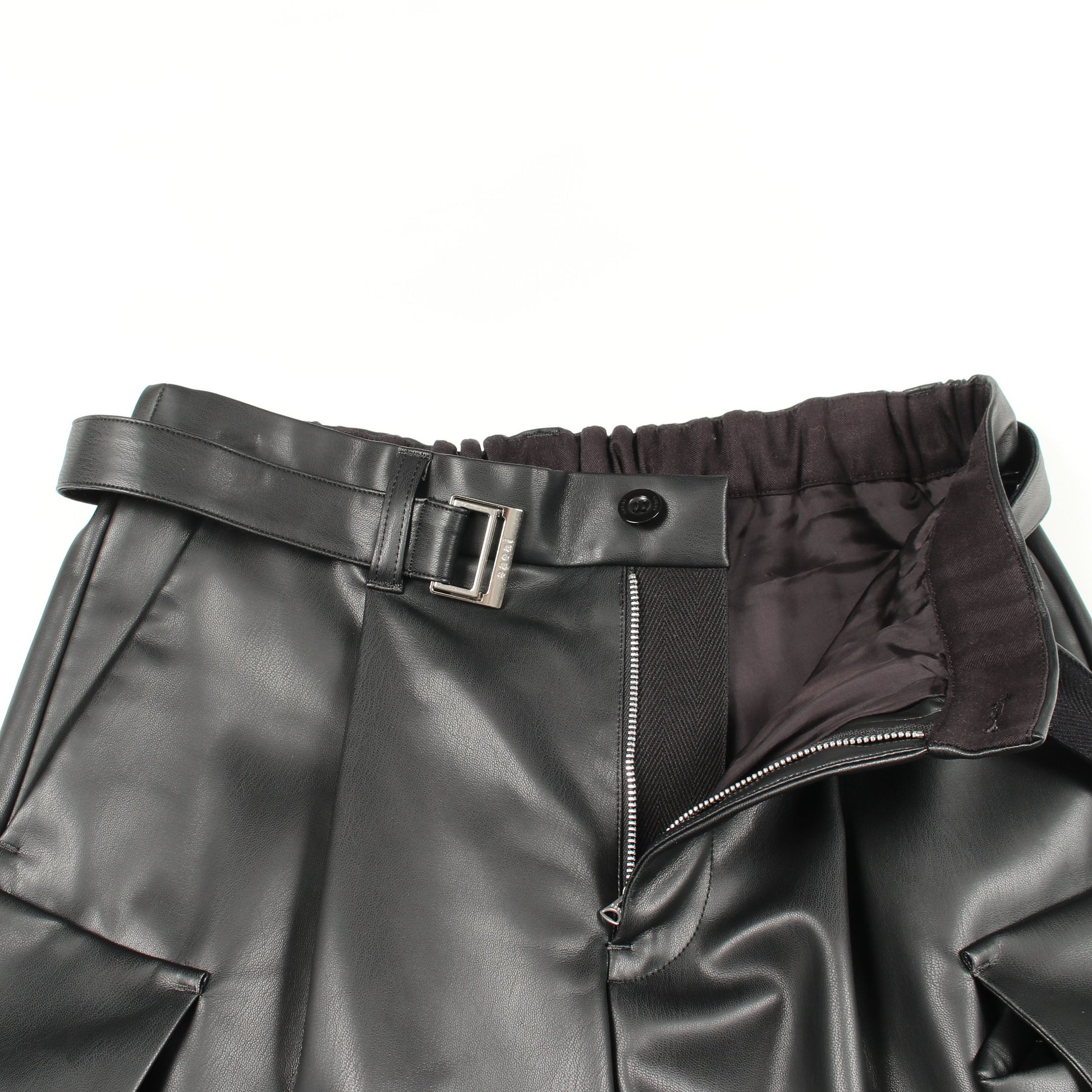 Faux Leather Pants パンツ フェイクレザー ブラック サカイ ボトムス sacai