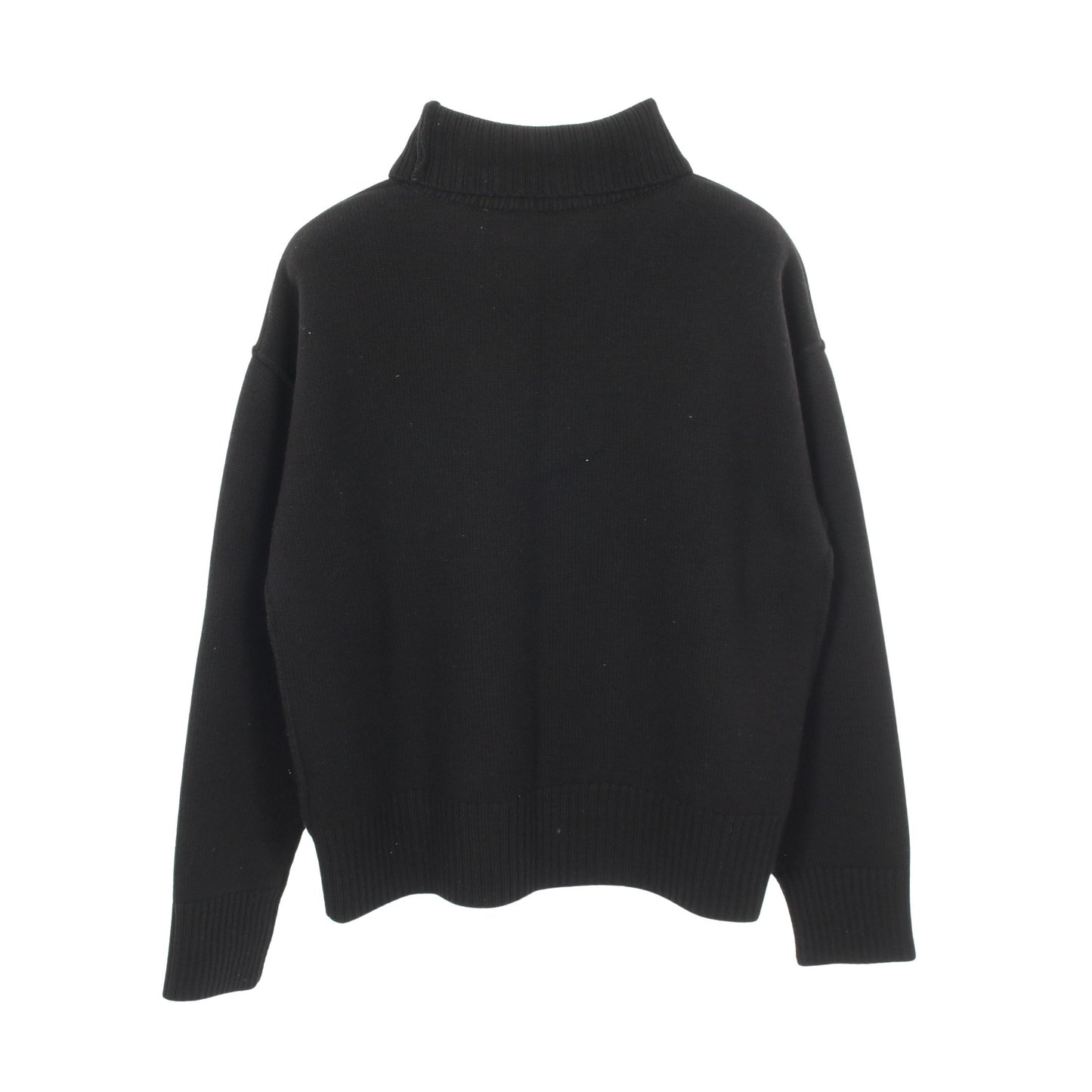 ハートロゴ タートルネック ニット ウール ブラック レッド アミアレクサンドルマテュッシ トップス AMI Alexandre Mattiussi