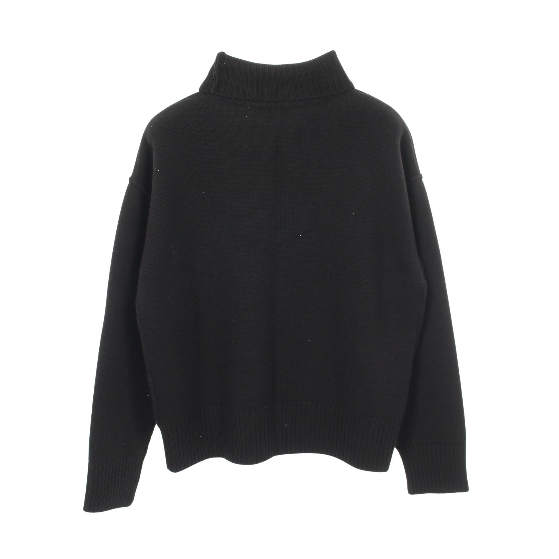 ハートロゴ タートルネック ニット ウール ブラック レッド アミアレクサンドルマテュッシ トップス AMI Alexandre Mattiussi