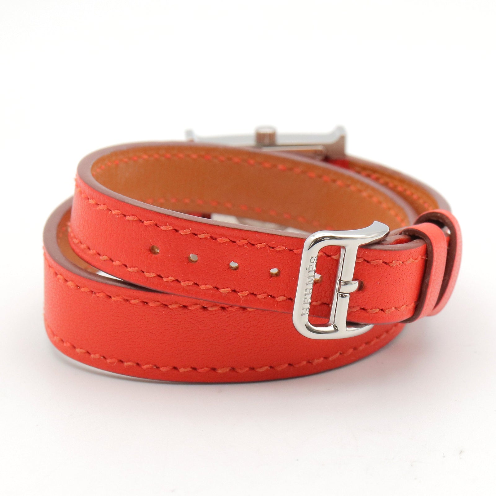 HERMES Hウォッチ レディース腕時計 SS クオーツ レザーベルト エルメス Hウォッチ 対応】HERMES H Watch 革ベルト エイチウォッチ