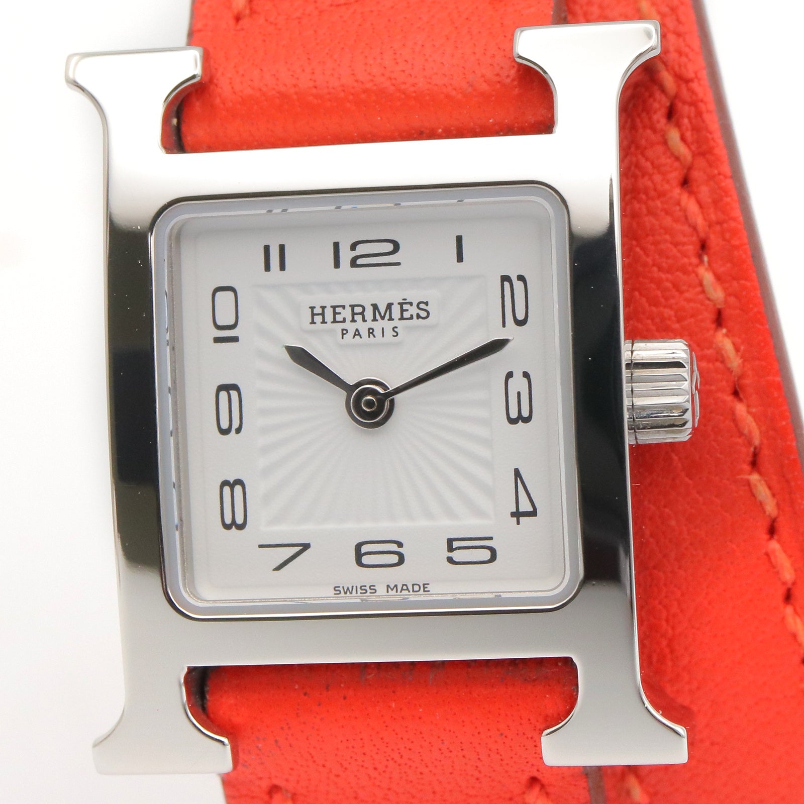 エルメス ベルトウォッチ レディース 腕時計 クォーツ ステンレス ホワイト HERMES - エルメス ベルトウォッチ レディース 腕時計 クォーツ