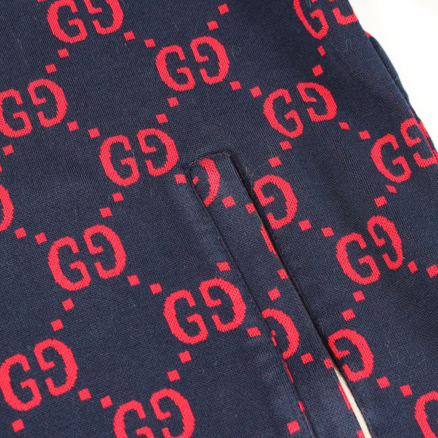 GGジャガード トラックジャケット コットン ネイビー レッド ベージュ グッチ アウター GUCCI