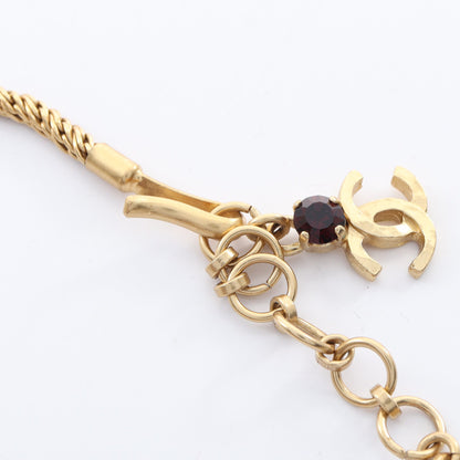 ココマーク グリポア ネックレス GP ラインストーン ゴールド マルチカラー 01A シャネル アクセサリー CHANEL
