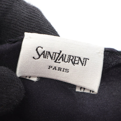 総柄 スカーフ シルク ブラック ブラウン サンローランパリ 財布・小物 SAINT LAURENT PARIS