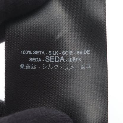 総柄 スカーフ シルク ブラック ブラウン サンローランパリ 財布・小物 SAINT LAURENT PARIS