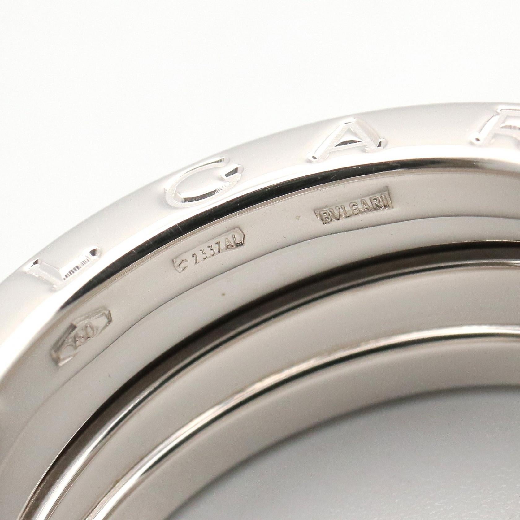 B-zero1 リング 3バンド リング 指輪 K18WG シルバー ホワイトゴールド ブルガリ アクセサリー BVLGARI