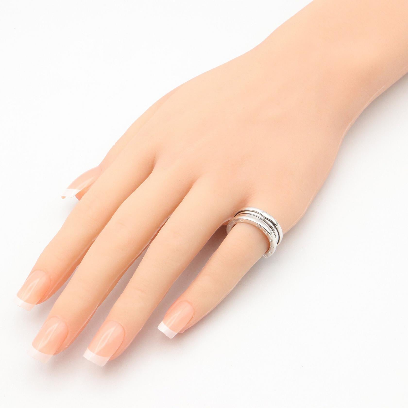 B-zero1 リング 3バンド リング 指輪 K18WG シルバー ホワイトゴールド ブルガリ アクセサリー BVLGARI