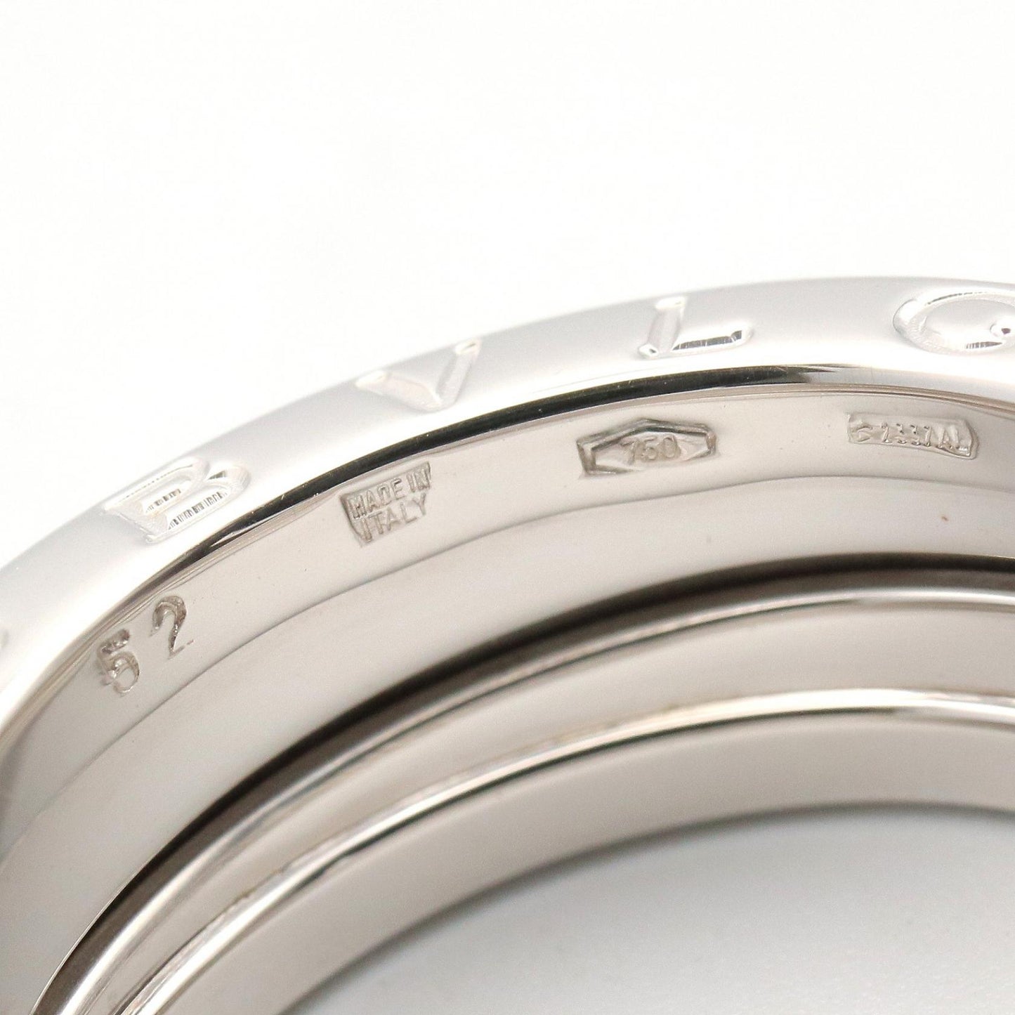 B-zero1 リング 3バンド リング 指輪 K18WG シルバー ホワイトゴールド ブルガリ アクセサリー BVLGARI