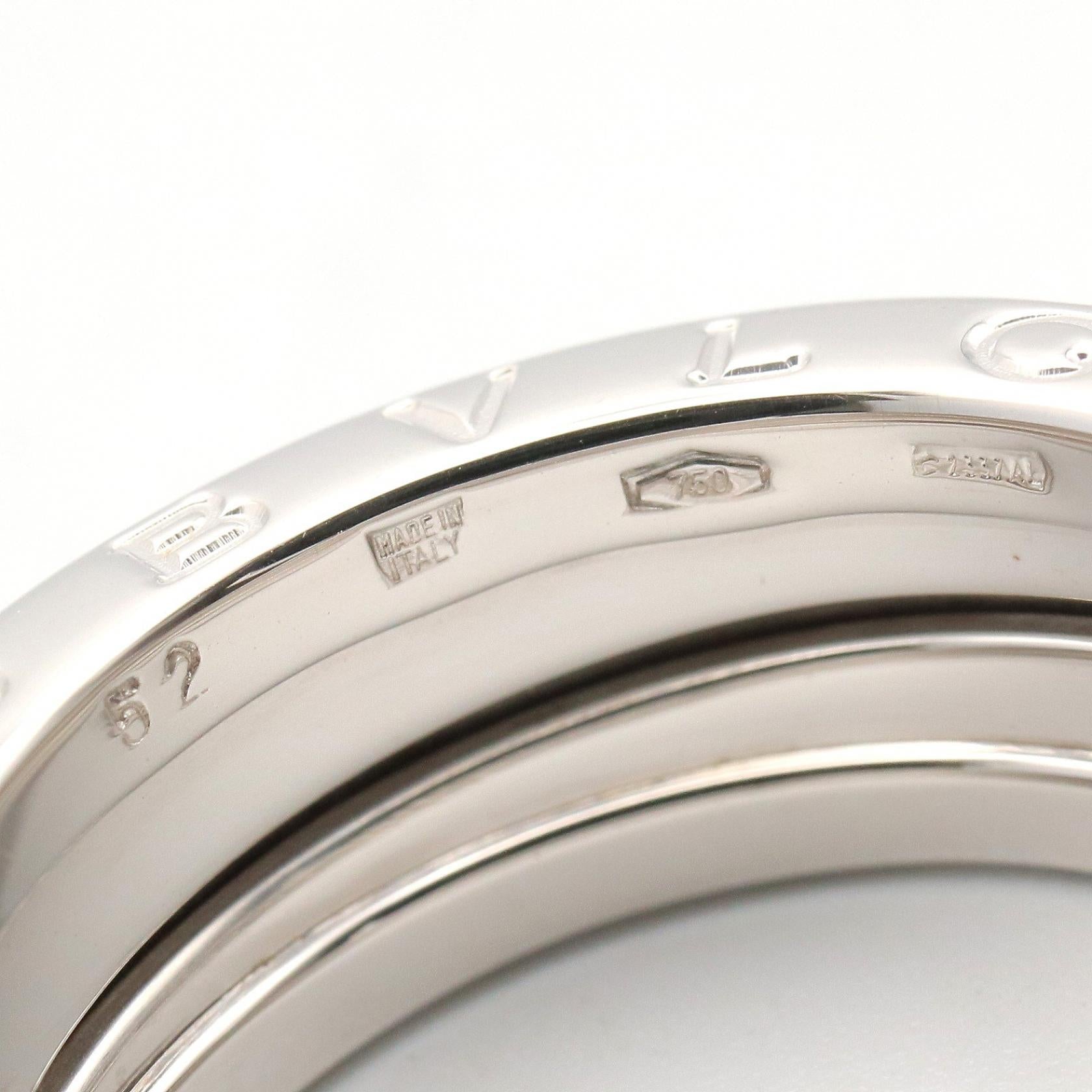 B-zero1 リング 3バンド リング 指輪 K18WG シルバー ホワイトゴールド ブルガリ アクセサリー BVLGARI