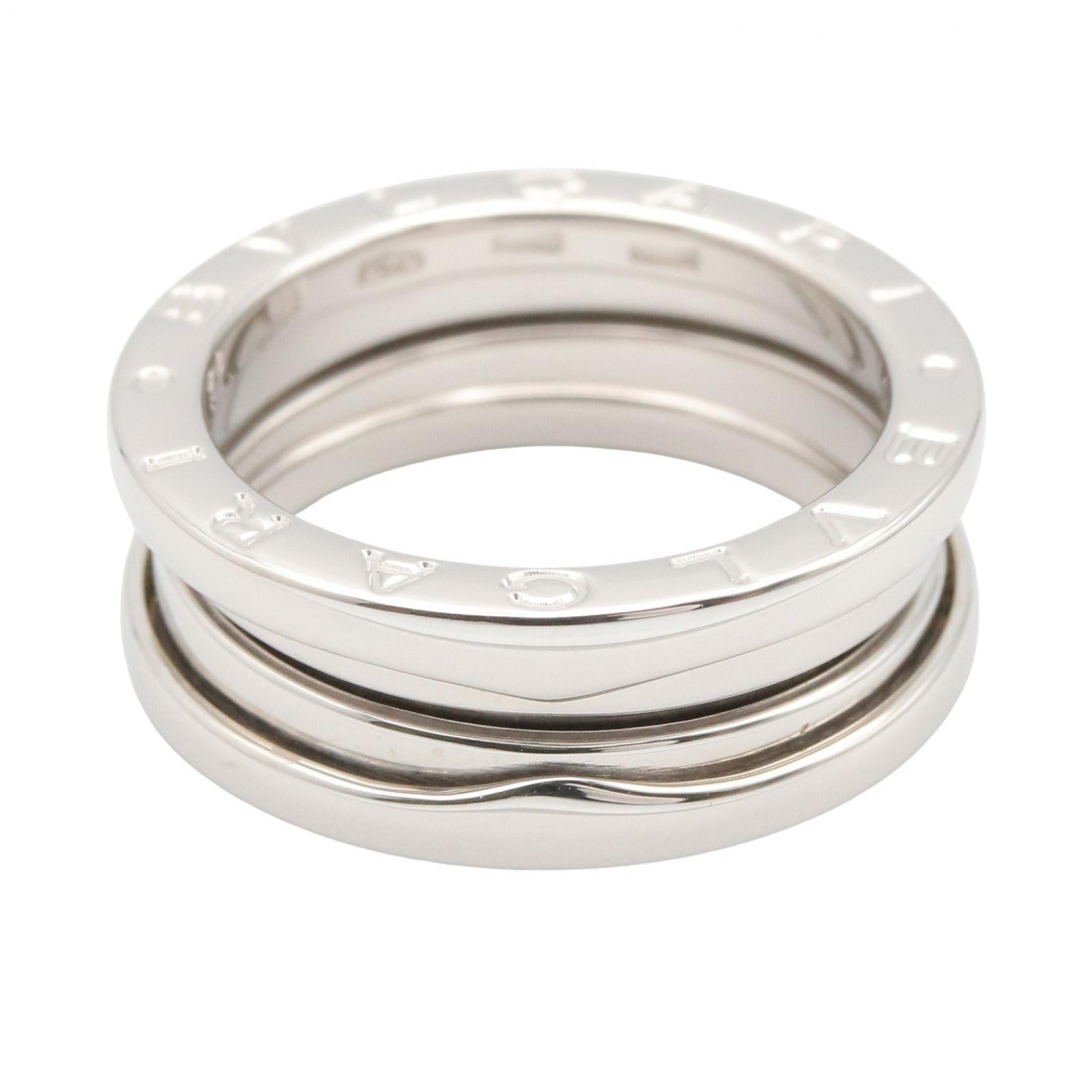B-zero1 リング 3バンド リング 指輪 K18WG シルバー ホワイトゴールド ブルガリ アクセサリー BVLGARI