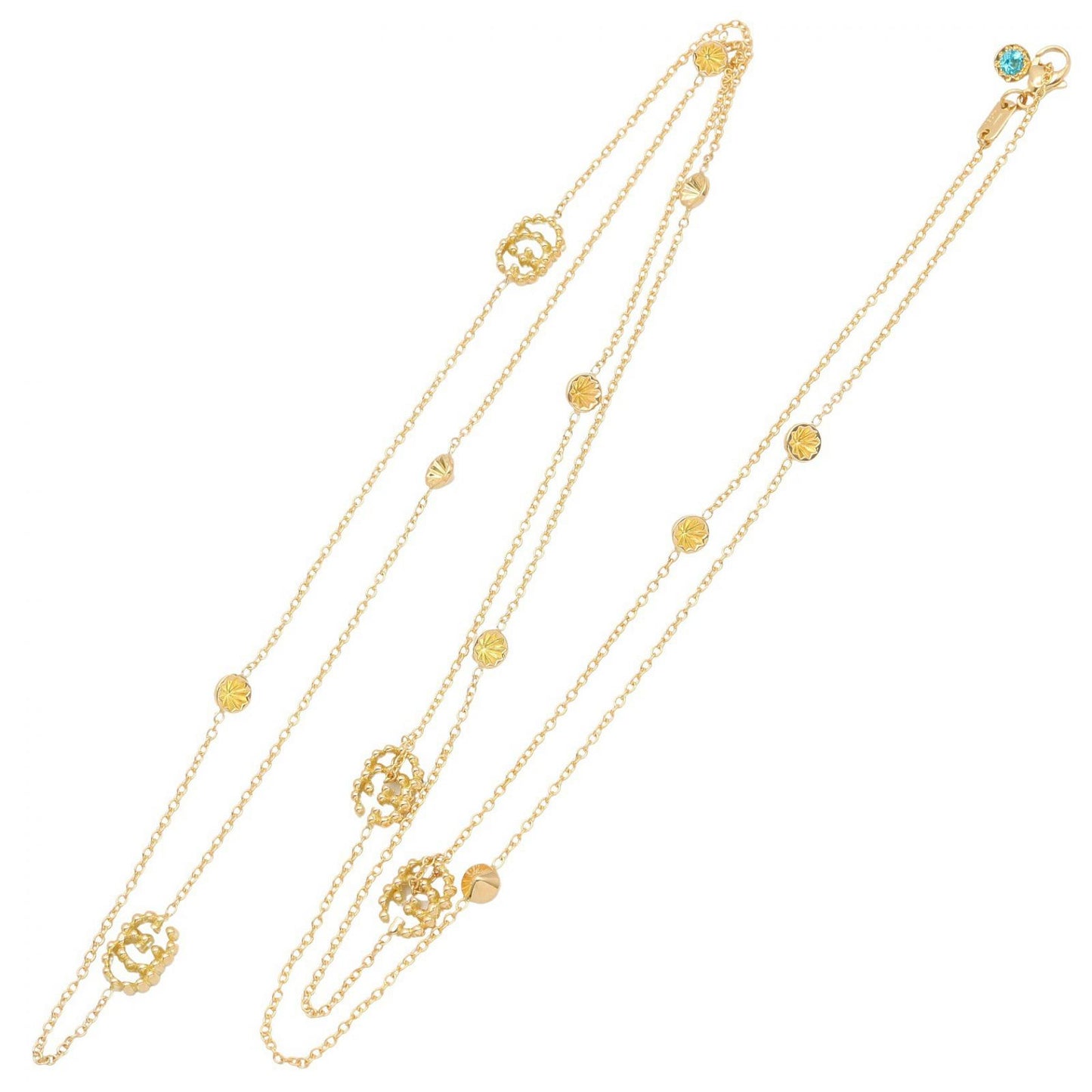 GGランニング ブルートパーズ ネックレス ネックレス K18YG ブルートパーズ イエローゴールド ブルー グッチ アクセサリー GUCCI