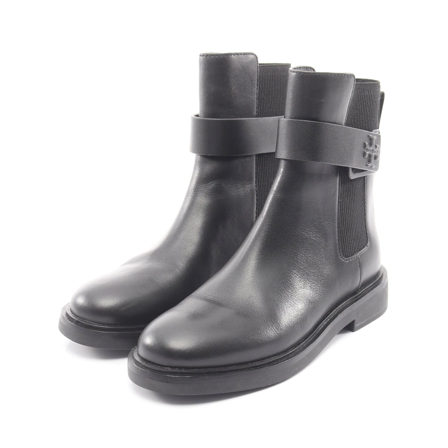 DOUBLE T CHELSEA BOOT ブーツ レザー ブラック トリーバーチ シューズ TORY BURCH