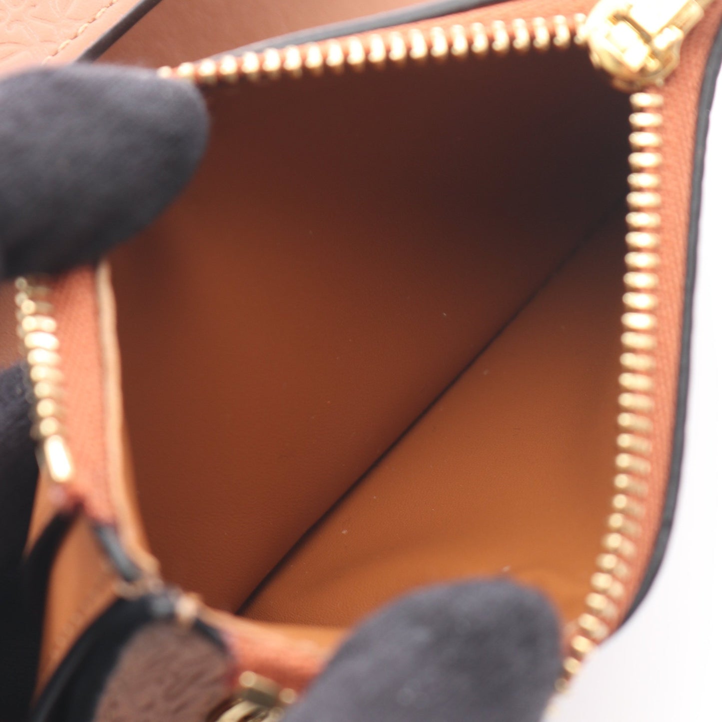 バーティカル ウォレット スモール 三つ折り財布 レザー ブラウン ロエベ 財布・小物 LOEWE